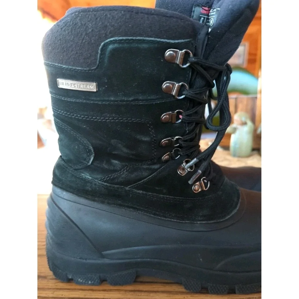 Field & Stream Boots Boys Size 6 Black Pac Winter Snow Thinsulate‎ Waterproof 3M